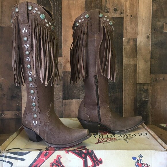 Old Gringo Yippee Kiyay Ashlynn YL298-1 Cowboy Boots Womens 7 B - Picture 11 of 12